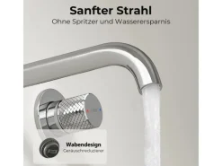 Einhebelmischer<Emke Waschtischarmatur Unterputz für Wandmontage Chrom Wasserhahn Badarmatur
