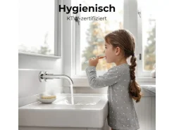 Einhebelmischer<Emke Waschtischarmatur Unterputz für Wandmontage Chrom Wasserhahn Badarmatur