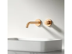 Best Emke Waschtischarmatur Unterputz für Wandmontage Rosengold Wasserhahn Badarmatur