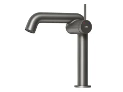 Einhebelmischer<Emke Wasserhahn Bad 222 x 200 x 76 mm Anthrazit Matt Wasserhahn Waschtischarmatur Mischbatterie