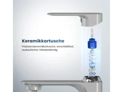 Emke Wasserhahn Bad 166 x 152 x 45 mm Chrom Waschtischarmatur Mischbatterie Waschbecken< Einhebelmischer
