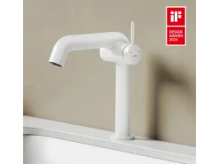 Emke Wasserhahn Bad 222 x 200 x 76 mm Weiß Matt Wasserhahn Waschtischarmatur Mischbatterie< Einhebelmischer