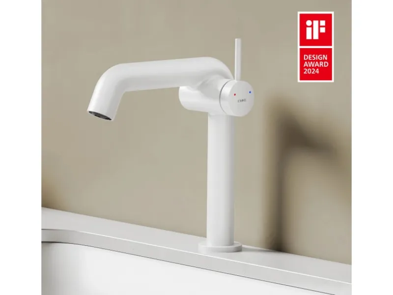 Emke Wasserhahn Bad 222 x 200 x 76 mm Weiß Matt Wasserhahn Waschtischarmatur Mischbatterie< Einhebelmischer