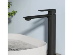 Emke Wasserhahn Bad 215 x 269 x 49 mm Schwarz Matt Waschtischarmatur Mischbatterie Waschbecken< Einhebelmischer