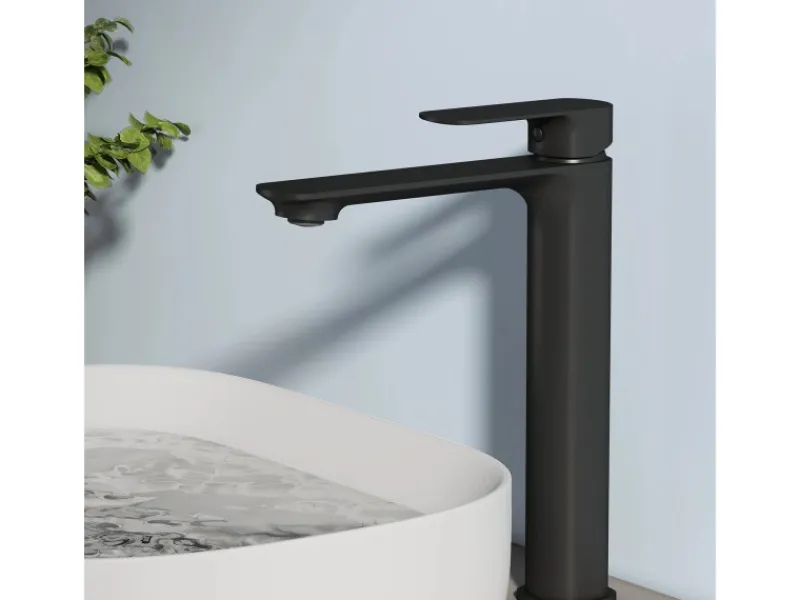 Emke Wasserhahn Bad 215 x 269 x 49 mm Schwarz Matt Waschtischarmatur Mischbatterie Waschbecken< Einhebelmischer