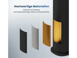 Emke Wasserhahn Bad 215 x 269 x 49 mm Schwarz Matt Waschtischarmatur Mischbatterie Waschbecken< Einhebelmischer