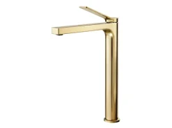 Best Emke Wasserhahn Waschbeckenarmaturen 335 x 233 x 46 mm Champagnergold Mischbatterie Küchenarmatur mit Luftsprudler