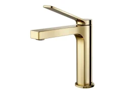 Einhebelmischer<Emke Wasserhahn Waschbeckenarmaturen 195 x 173 x 46 mm Champagnergold Mischbatterie Küchenarmatur mit Luftsprudler