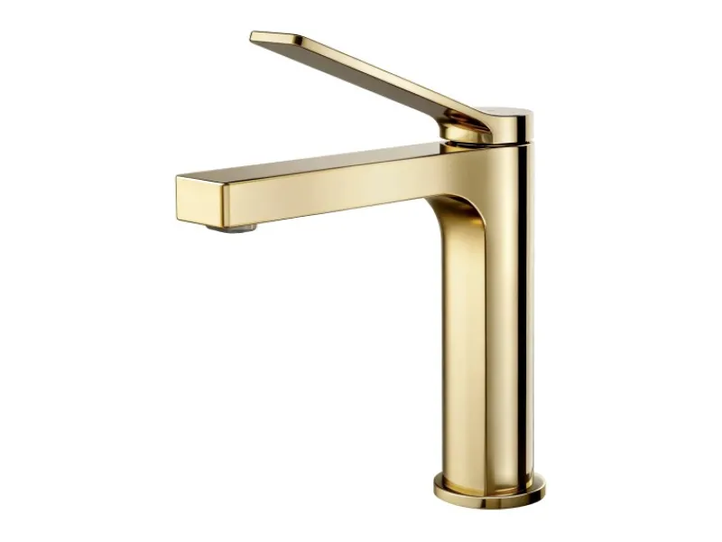 Einhebelmischer<Emke Wasserhahn Waschbeckenarmaturen 195 x 173 x 46 mm Champagnergold Mischbatterie Küchenarmatur mit Luftsprudler
