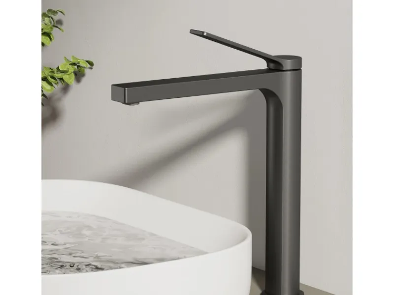 Einhebelmischer|Zubehör Für Küchenarmatur<Emke Wasserhahn Waschbeckenarmaturen 335 x 233 x 46 mm Anthrazit Mischbatterie Küchenarmatur mit Luftsprudler