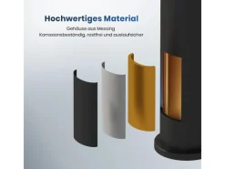 Einhebelmischer|Zubehör Für Küchenarmatur<Emke Wasserhahn Waschbeckenarmaturen 335 x 233 x 46 mm Schwarz Mischbatterie Küchenarmatur mit Luftsprudler
