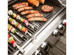 Sale Enders Gasgrill Kanasas II Pro 4 SIK Profi Turbo 4 Brenner & Seitenkocher Silber