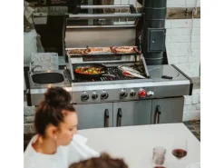 Sale Enders Gasgrill Kanasas II Pro 4 SIK Profi Turbo 4 Brenner & Seitenkocher Silber
