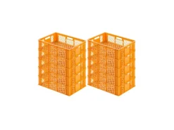 Clearance PROREGAL Eurobehälter Bäcker- und Konditorenkasten HxBxT 17,1 x 40 x 60 33 Liter Gelb-Orange Brötchenkiste Sstapelbare Bäckerkiste