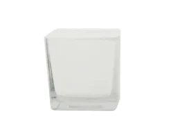 Exotenherz Übertopf Glas-Würfel 12x12x12cm Weiß< Töpfe