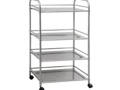 eyepower Servierwagen mit 4 Etagen 60 x 35 x 100 cm< Küchenhelfer