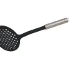 Clearance Fackelmann Abseihlöffel mit Ovalgriff 33 cm Silber-Schwarz