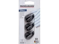 Fackelmann Allroundhaken 40 mm Schwarz 3 Stück< Küchenhelfer