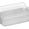 Fackelmann Butterdose 2-teilig 17 cm x 11 cm x 5 cm Silber-Glasklar< Kühlschränke|Küchenhelfer