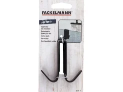 Best Fackelmann Doppelhaken Duschwand Schwarz