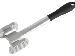 Best Fackelmann Fleischklopfer Komfort Groß 27,5 cm x 7,5 cm Schwarz-Silber