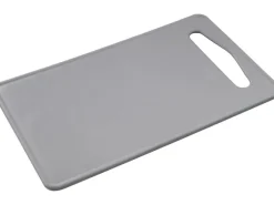 Fackelmann Frühstücksbrettchen Eco 24 cm x 14 cm Lichtgrau< Küchenhelfer|Schneidebretter