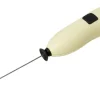 Fackelmann Küchenhelfer<Milchschäumer mit Batterien 21 cm x 4 cm x 3 cm Creme-Schwarz