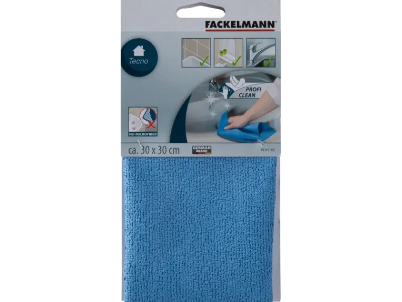 Discount Fackelmann Reinigungstuch für Badezimmer 30 cm x 30 cm Blau