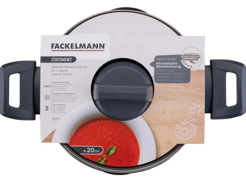 Fackelmann Pfannen|Herde<Topf mit Deckel Statement 20 cm Keramik