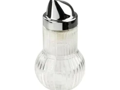 Fackelmann Zuckerdosierer Rubin Glas 160 ml Silber/Transparent< Geschirr