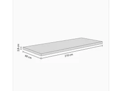 Flex-Well Arbeitsplatte Lancelot Oak 210 cm x 60 cm x 2,8 cm< Kücheninseln|Einbauküchen