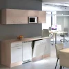 Best Flex-Well Classic Büroküche Florida 210 cm Weiß-Sonoma Eiche