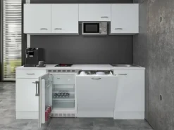 Flex-Well Classic Büroküche Wito 210 cm Weiß< Kühlschränke|Kochfelder