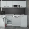 Flex-Well Classic Büroküche Wito 210 cm Weiß< Single-Küchen