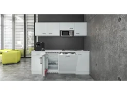 Flex-Well Classic Büroküche Wito 210 cm Weiß< Single-Küchen