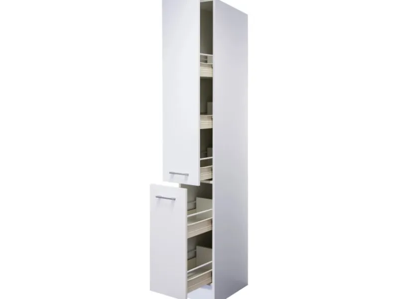 Flex-Well Classic Küchenschränke<Küchen-Apotheker-Küchen-Hochschrank Lucca 30 cm Weiß