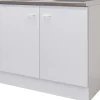 New Flex-Well Classic Küchen-Komplettspüle 100 x 50 cm Speed Weiß mit Auflagespüle