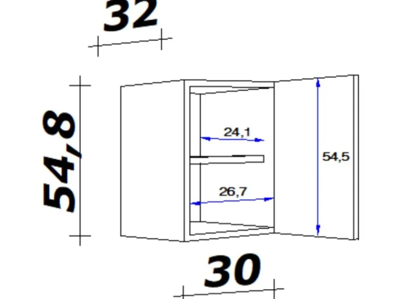 Flex-Well Classic Küchen-Oberschrank Nano 30 cm Nachbildung< Küchenschränke