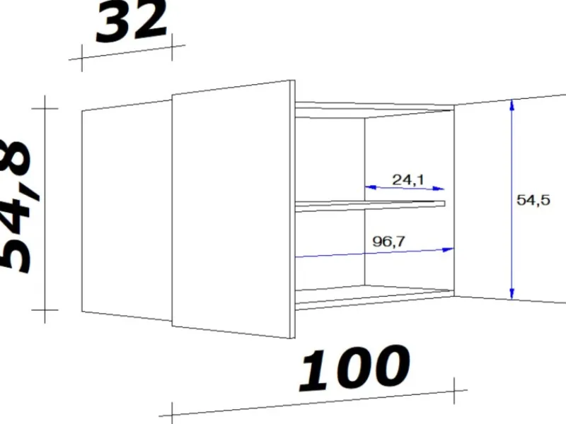 Hot Flex-Well Classic Küchen-Oberschrank 100 cm Oslo Sonoma Eiche