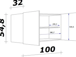 Flex-Well Classic Küchenschränke<Küchen-Oberschrank Wito 100 cm