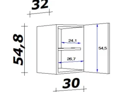 Flex-Well Classic Küchen-Oberschrank Wito 30 cm< Küchenschränke