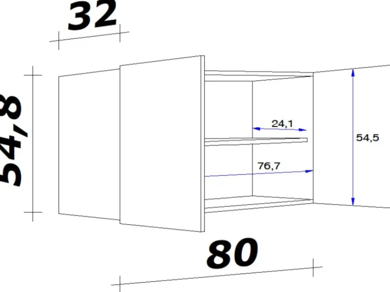 Sale Flex-Well Classic Küchen-Oberschrank Florida 80 cm x 55 cm Sonoma Eiche