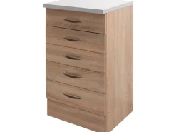 Flex-Well Classic Einbauküchen|Küchenschränke<Küchen-Schubkasten-Unterschrank 50 cm Oslo Sonoma Eiche