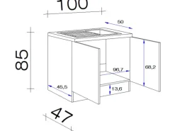 Flex-Well Classic Küchen-Spülenunterschrank Speed 100 cm< Küchenschränke