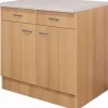 Flex-Well Classic Küchen-Unterschrank Nano 100 cm Buche Nachbildung< Küchenschränke