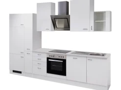 New Flex-Well Classic Küchenzeile Wito 310 cm mit Apothekerschrank Weiß
