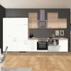 Flex-Well Classic Küchenzeile Florida 360 cm Weiß Matt - Sonoma Eiche< Einbauküchen|Kühlschränke