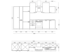 Flex-Well Classic Küchenzeile Florida 360 cm Weiß Matt - Sonoma Eiche< Einbauküchen|Kühlschränke