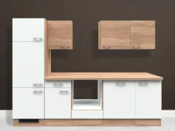 Flex-Well Classic Einbauküchen|Küchenschränke<Küchenzeile Florida 280 cm ohne E-Geräte Sonoma Eiche-Weiß