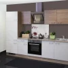 Flex-Well Classic Küchenzeile Florida 270 cm Sonoma Eiche-Weiß-Sonoma Eiche< Kühlschränke|Einbauküchen